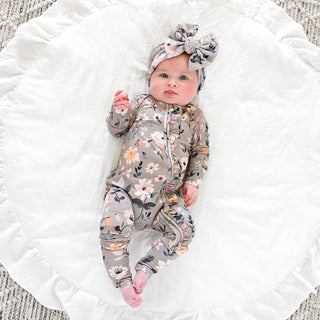 Gigi and Max - Tatum RUFFLE ZIP Bamboo One Piece Floral Baby Clothing