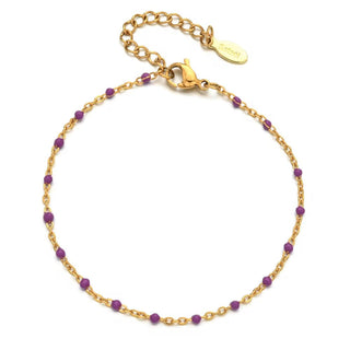 Carly Enamel Ball Chain Bracelet