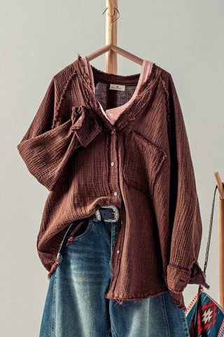 Zoe Cotton Crinkle Top