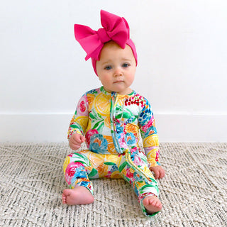 Gigi and Max - Lillyana RUFFLE ZIP Bamboo Baby Sleepies Little Outfit