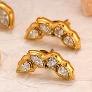 Ivy Free Form Crystal Studs