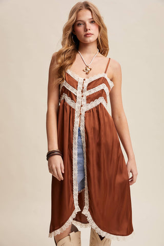 The Lace Trim Maxi Cami Top