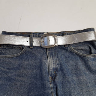 Axesoria West - Genuine Foil Metallic Leather Belt