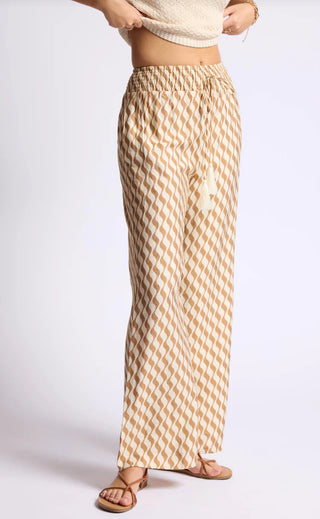 Prickly Pear Smocked Waist Wide Leg Pant