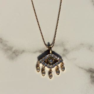 Watchful Fringe Eye Necklace