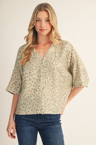 The Leona Leopard Blouse