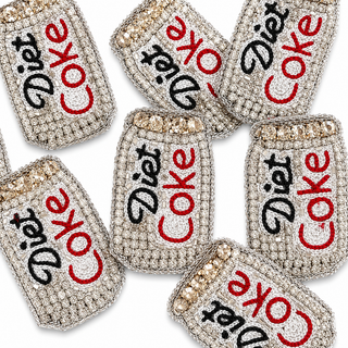 Diet Coke Hand Made Embellished Beaded Bling Stud Earrings
