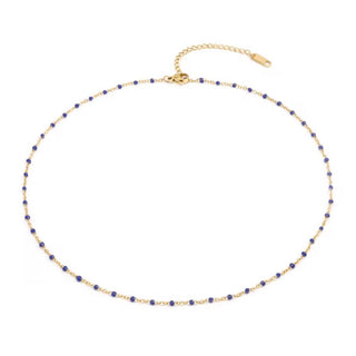 Carly Enamel Ball Chain Necklace