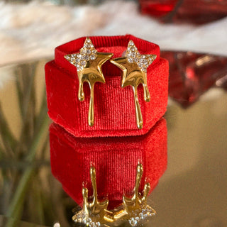 Milky Way Melting Star Stud Earrings