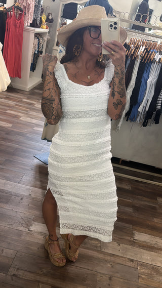Bay Breeze Ruffle Midi Dress