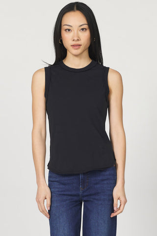 Zo Raw Edge Tank- Black