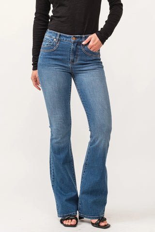 Laney Mid Rise Flare Jeans- Hugger