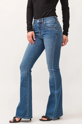 Laney Mid Rise Flare Jeans- Hugger