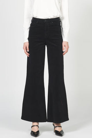 FIONA WIDE LEG PANT CORDUROY-Black