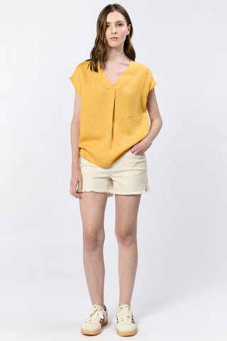 Kristen Tencel Top- Golden Yellow