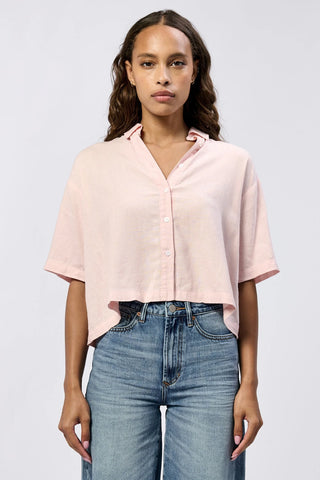 Ansel Linen Shirt- Sepia Rose