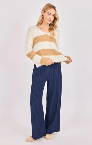 Emberly Fuzzy Stripe Sweater