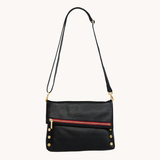 VIP Large Black/Brushed Gold Red Zip