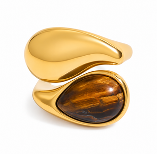 Shifter – Gold Tiger’s Eye Adjustable Statement Ring