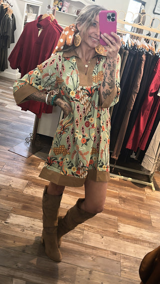 Sage Shift Dress