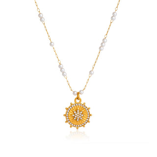 Enlightened Pendant Pearl Necklace