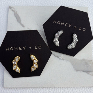 Ivy Free Form Crystal Studs