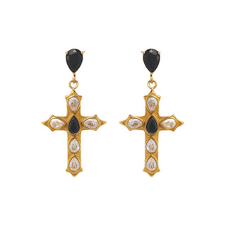 Fear Not Cross Earrings