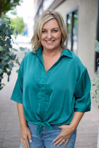 Luna Front Tie Blouse
