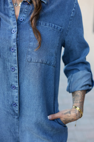 It's Pouring Denim Romper