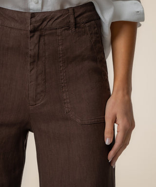 Kut From The Kloth Topaz Linen Cropped Wide Leg