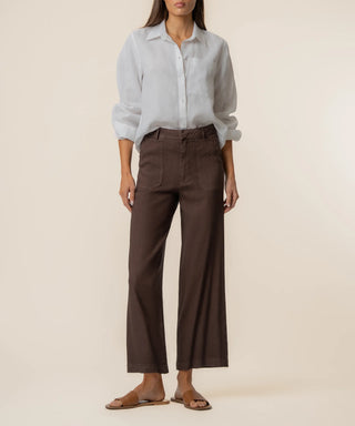 Kut From The Kloth Topaz Linen Cropped Wide Leg