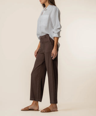 Kut From The Kloth Topaz Linen Cropped Wide Leg