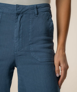 Kut From The Kloth Topaz Linen Cropped Wide Leg