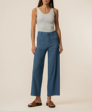 Kut From The Kloth Topaz Linen Cropped Wide Leg