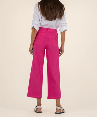 Topaz Linen Wide Leg- Fuschsia
