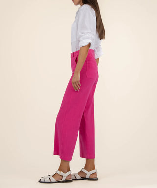 Topaz Linen Wide Leg- Fuschsia