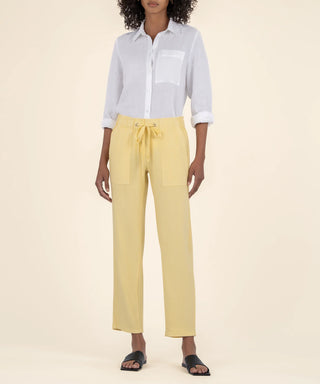 Rosalie Linen Drawstring Pant- Daffodil