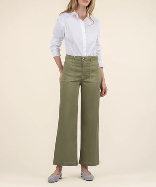 Meg High Rise Wide Leg- Basil