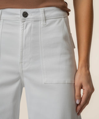 Linen Meg High Rise Wide Straight Leg