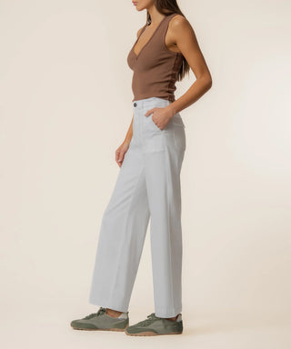 Linen Meg High Rise Wide Straight Leg
