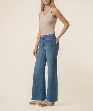Kut From The Kloth-Meg High Rise Wide Leg in Sunny Wash
