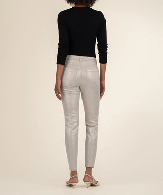 Charlize Metallic Coated High Rise Cigarette Leg
