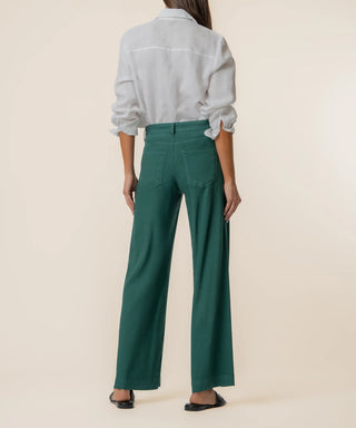 Linen Meg High Rise Wide Straight Leg
