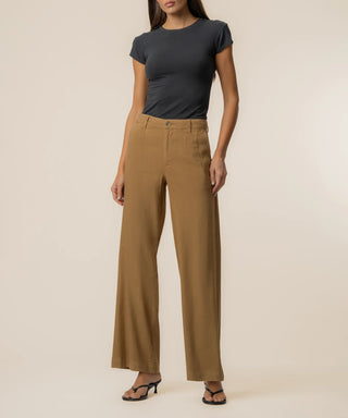Linen Meg High Rise Wide Straight Leg