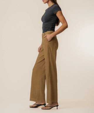 Linen Meg High Rise Wide Straight Leg