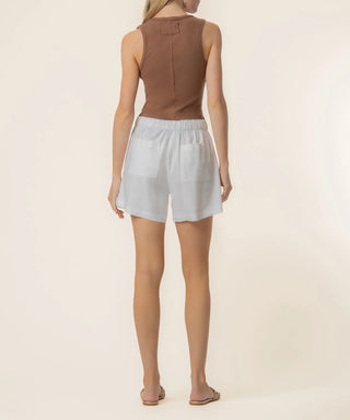 Kut From The Kloth-Preston Linen High Rise Short in White