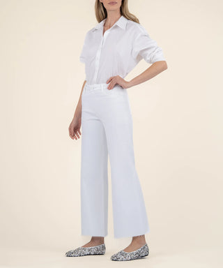 Meg High Rise Wide Leg- White