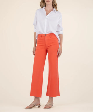 Meg High Rise Wide Leg- Tangerine