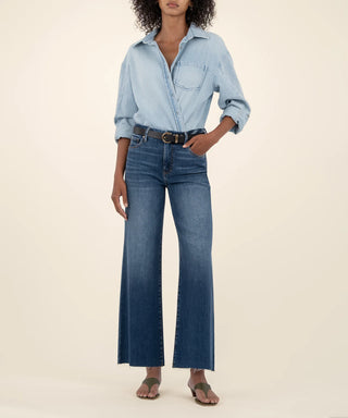 Kelsey High Rise Ankle Flare- Royal