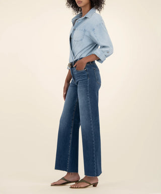 Kelsey High Rise Ankle Flare- Royal